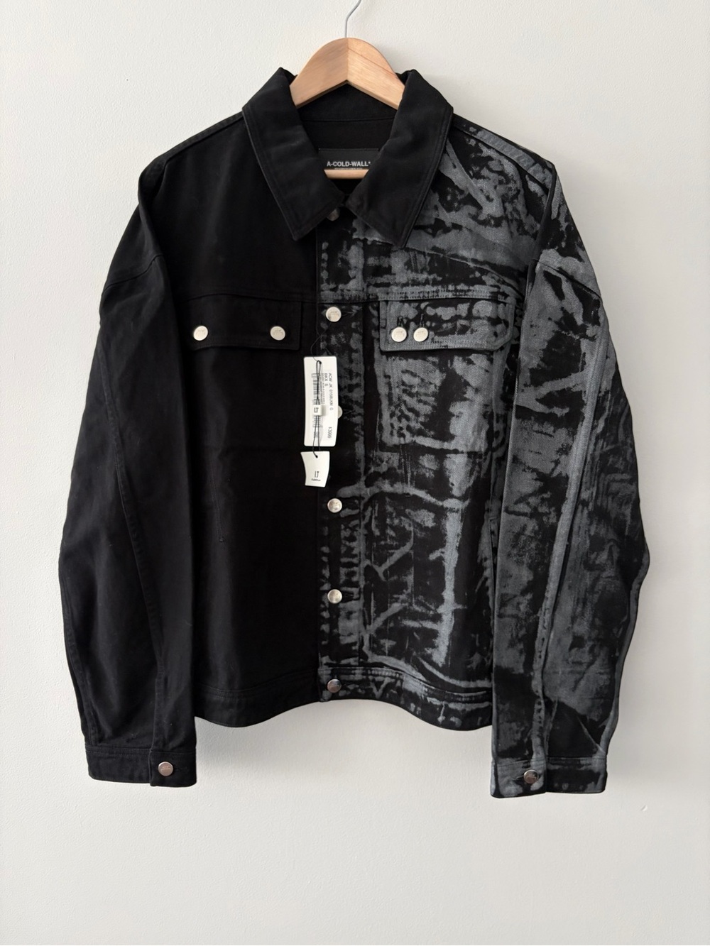 A-COLD-WALL* Pigment Dyed Trucker Jacket - Half Patterned - Picture 1 of 7
